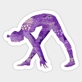 Parsvotanasana in Purple Sticker